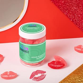 Sour Pucker Up Gummy Lips-Large Jar